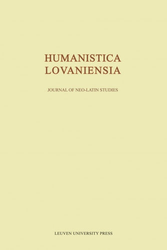 Humanistica Lovaniensia, Volume XXXVI - 1987