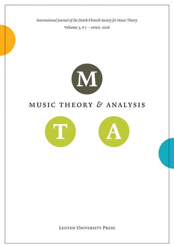 Music Theory and Analysis Volume 3 Issue I, 2016 (Journal Subscription)
