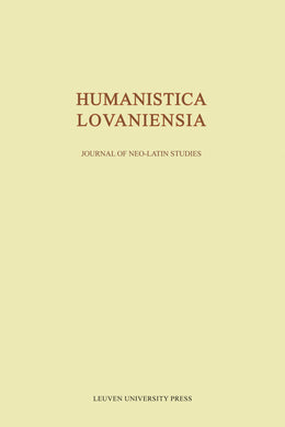 Humanistica Lovaniensia, Volume LXVI - 2017