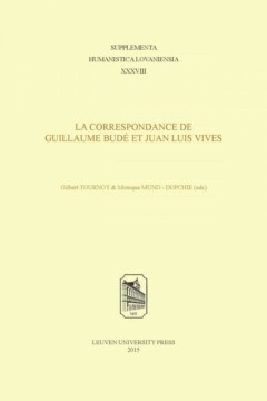 Book cover for the book La correspondance de Guillaume Budé et Juan Luis Vives