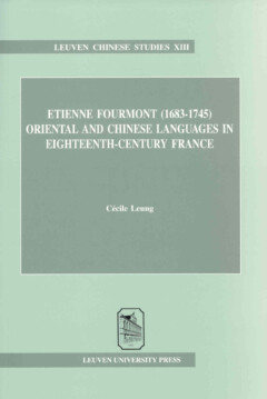 Book cover for the book Etienne Fourmont (1683-1745)