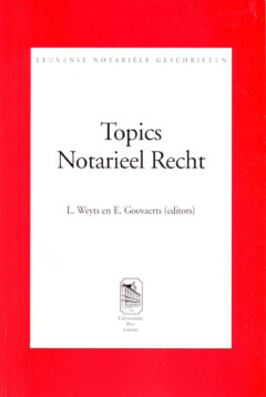 Book cover for the book Topics notarieel recht