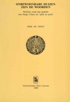 Book cover for the book Onbewoonbare huizen zijn de woorden