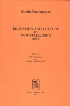 Book cover for the book Education and Culture in Industrializing Asia