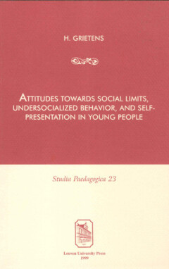 Book cover for the book Attitudes towards Social Limits, Undersocialized Behavior, and Self-presentation in Young People