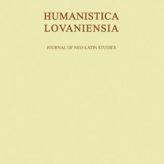 Humanistica Lovaniensia, Volume LXVI - 2017 (Paperback)