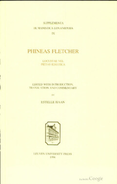 Book cover for the book Phineas Fletcher. Locustae vel Pietas Iesuitica