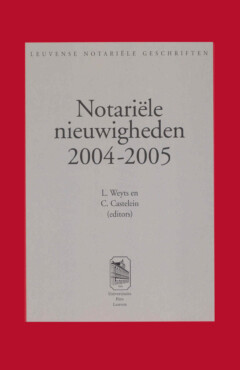 Book cover for the book Notariële nieuwigheden 2004-2005