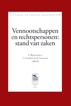 Book cover for the book Vennootschappen en rechtspersonen: Stand van zaken