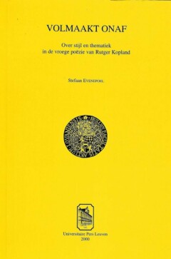 Book cover for the book Volmaakt onaf