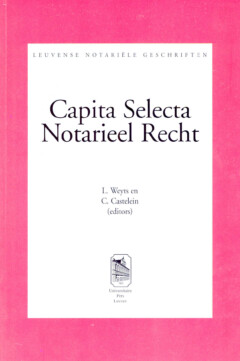 Book cover for the book Capita Selecta Notarieel Recht
