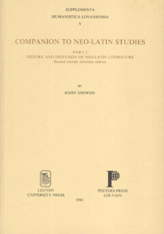 Book cover for the book Companion to Neo-Latin Studies. Part 1: History and Diffusion of Neo-Latin Literature