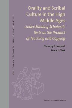 Book cover for the book Orality and Scribal Culture in the High Middle Ages