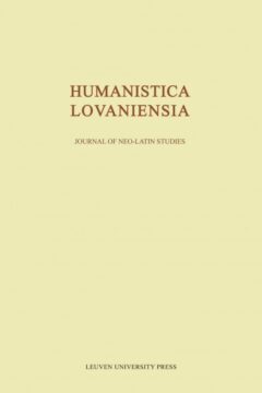 Book cover for the book Humanistica Lovaniensia, Volume LVII – 2008