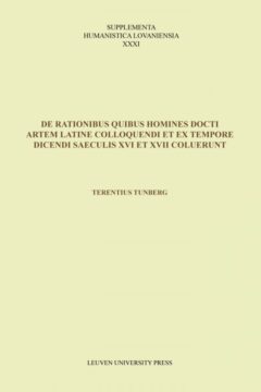 Book cover for the book De rationibus quibus homines docti artem Latine colloquendi et ex tempore dicendi saeculis XVI et XVII coluerunt