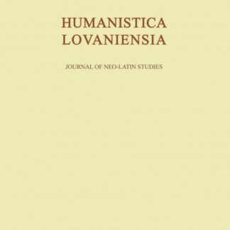 Humanistica Lovaniensia, Volume LXIII - 2014 (Paperback)
