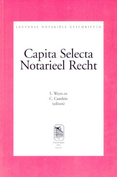 Book cover for the book Capita Selecta Notarieel Recht