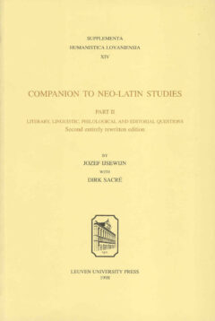 Book cover for the book Companion to Neo-Latin Studies