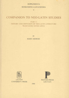 Book cover for the book Companion to Neo-Latin Studies. Part 1: History and Diffusion of Neo-Latin Literature