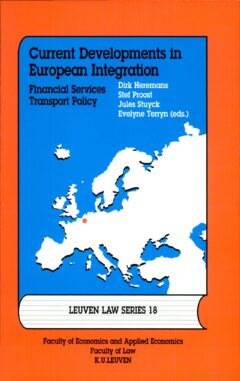 Book cover for the book Current Developments in European Integration. Financial Services/Transport Policy