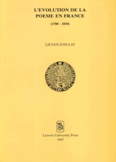 Book cover for the book L’ évolution de la poésie en France (1780-1830)