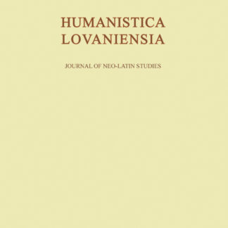 Humanistica Lovaniensia, Volume LXVI - 2017 (Paperback)