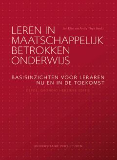 Book cover for the book Leren in maatschappelijk betrokken onderwijs – derde, grondig herziene editie
