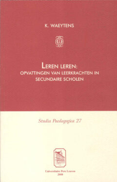 Book cover for the book Leren leren: opvattingen van leerkrachten in secundaire scholen