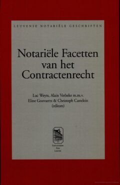 Book cover for the book Notariële facetten van het contractenrecht