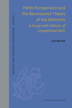 Book cover for the book Pietro Pomponazzi and the Renaissance Theory of the Elements