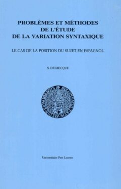 Book cover for the book Problèmes et méthodes de l’étude de la variation syntaxique