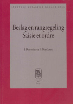 Book cover for the book Beslag en Rangregeling – Saisie et Ordre