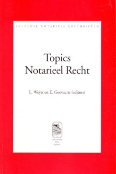 Book cover for the book Topics notarieel recht