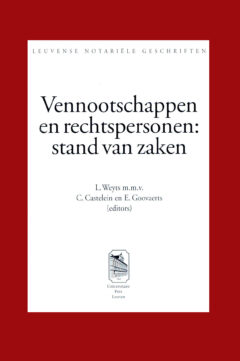 Book cover for the book Vennootschappen en rechtspersonen: Stand van zaken